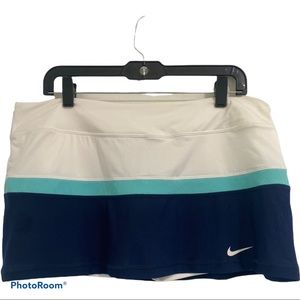 Nike tennis skirt XL NWT blue and white DRI-FIT